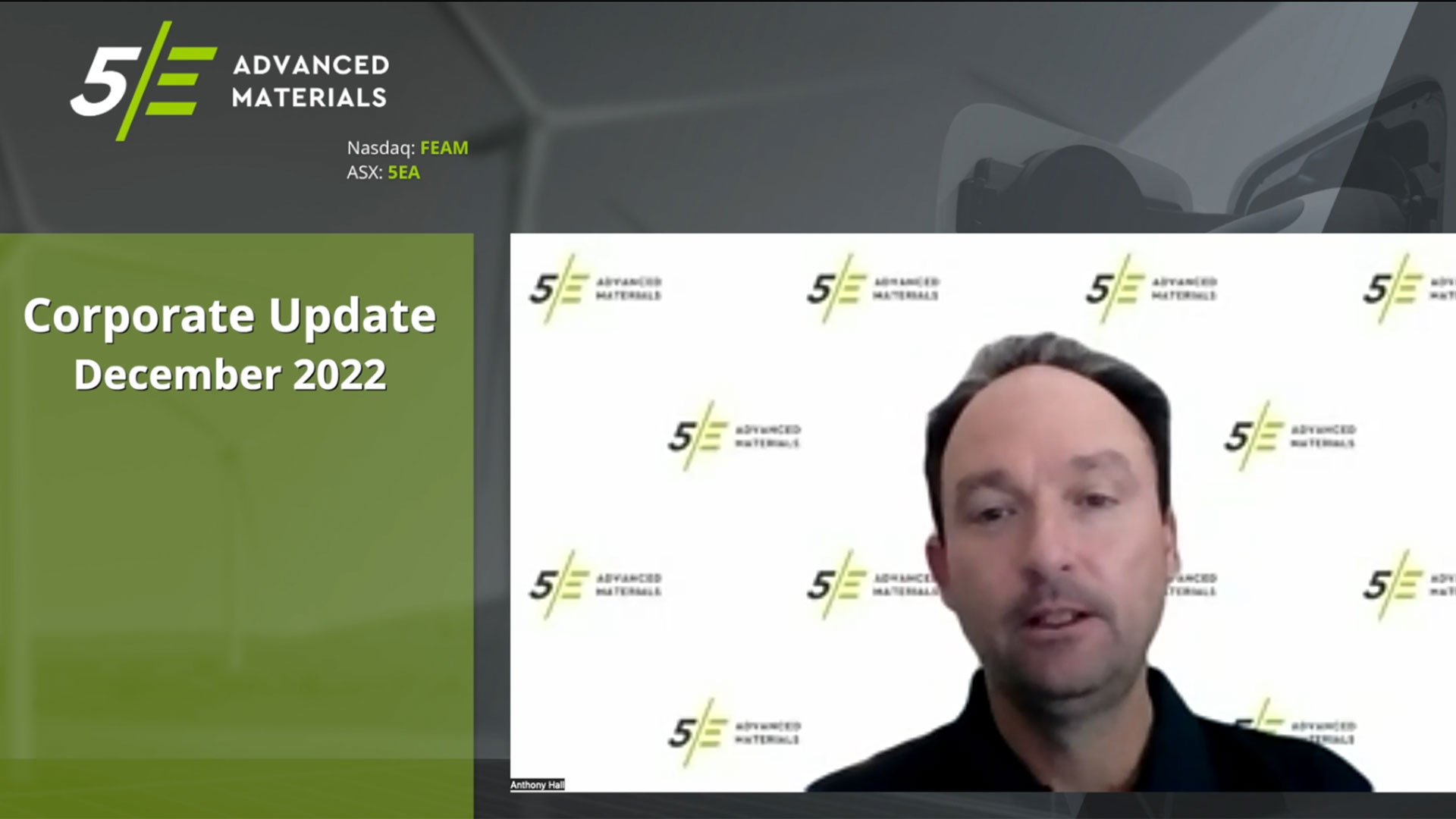 Corporate Update - December 2022