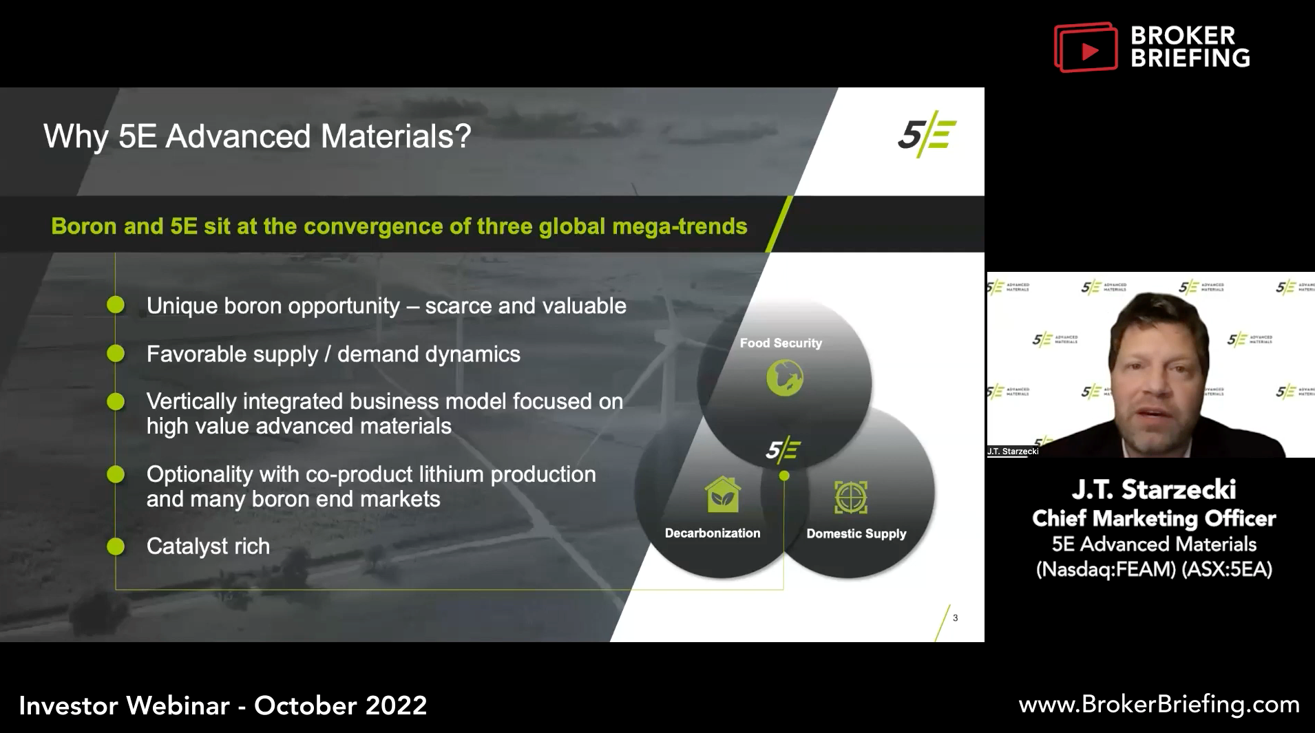 5E Advanced Materials, Inc Broker Briefing Webcast