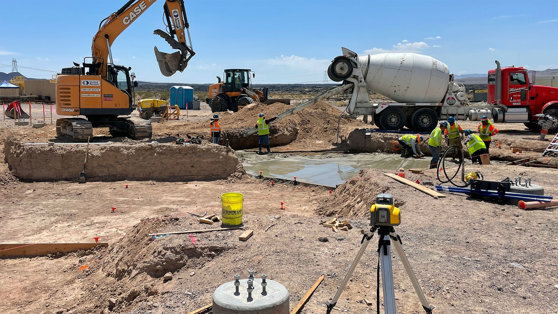 Level Surveying and Installation of Foundation