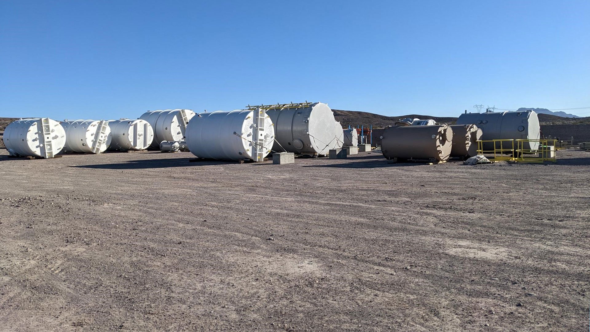 More equipment on site awaiting concrete to cure and coatings to be applied