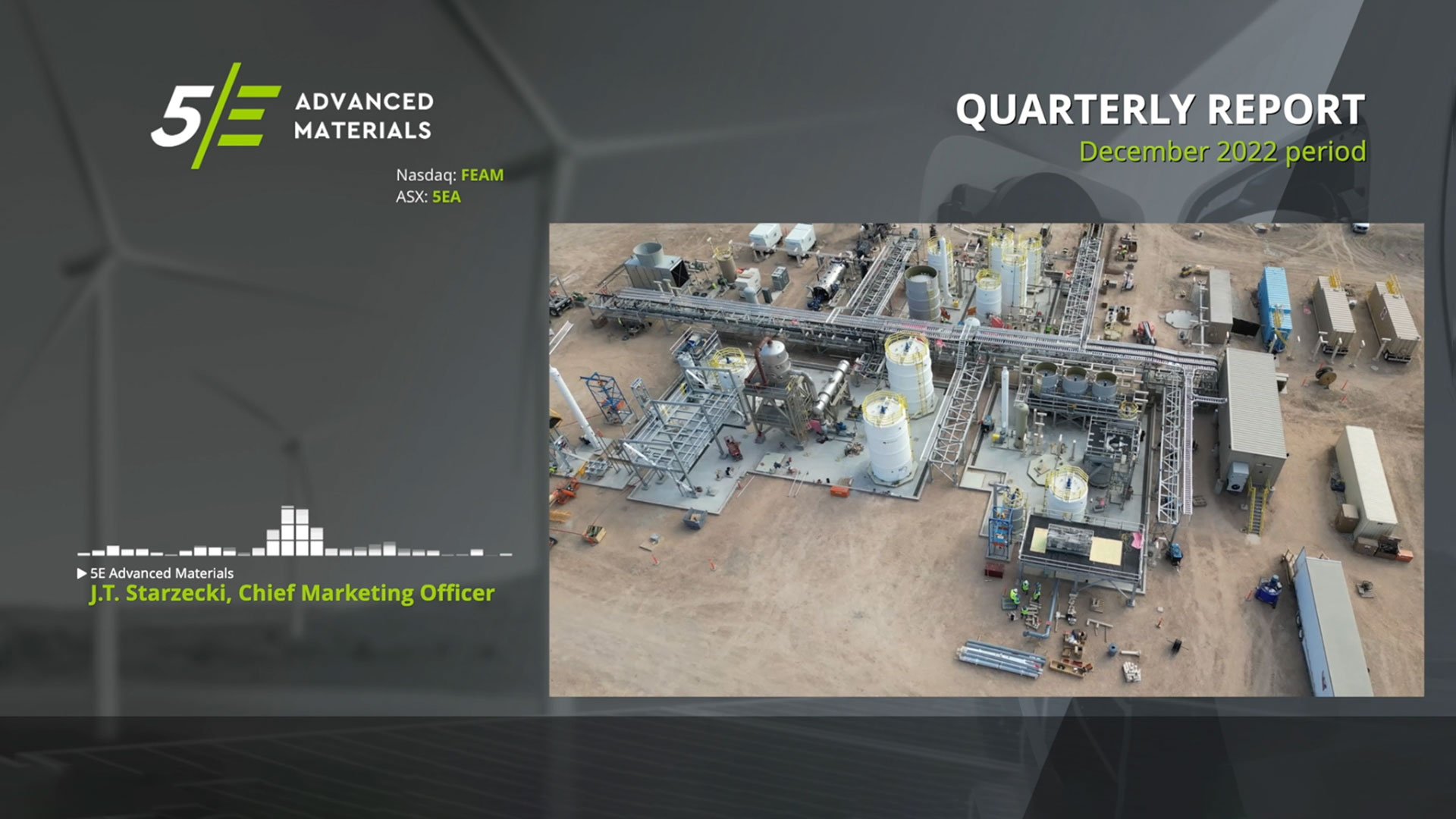 J.T. Starzecki on the Quarterly Report for the December 2022 Period