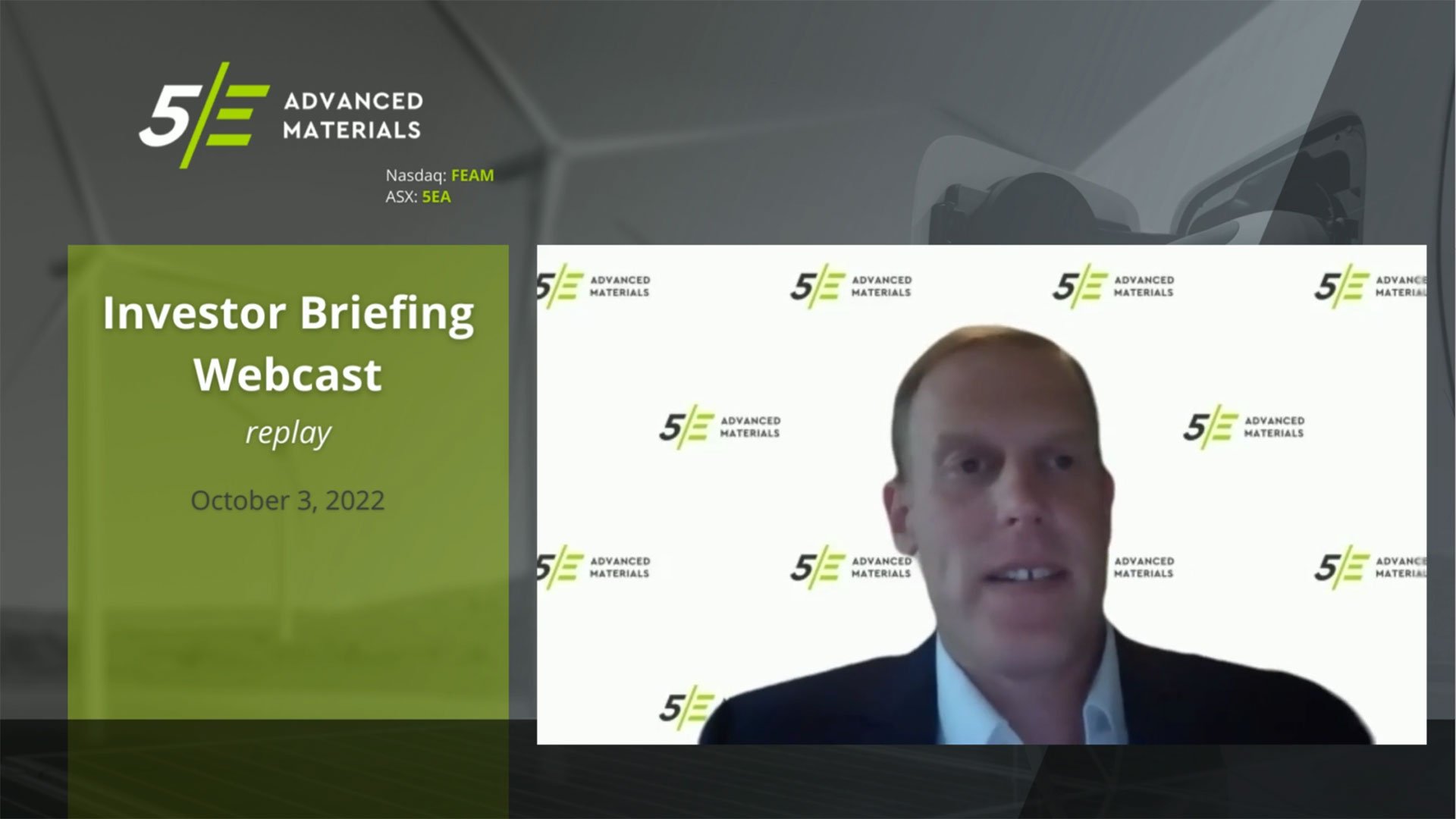 Investor Briefing Webcast Replay